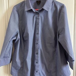 Worthington Women's Blue Button Down Shirt